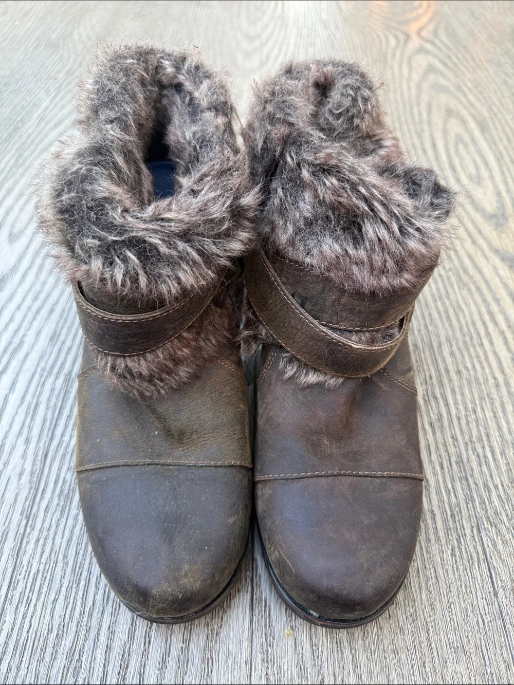 Sorel Brown Faux-Fur Cuff Winter Ankle Boots